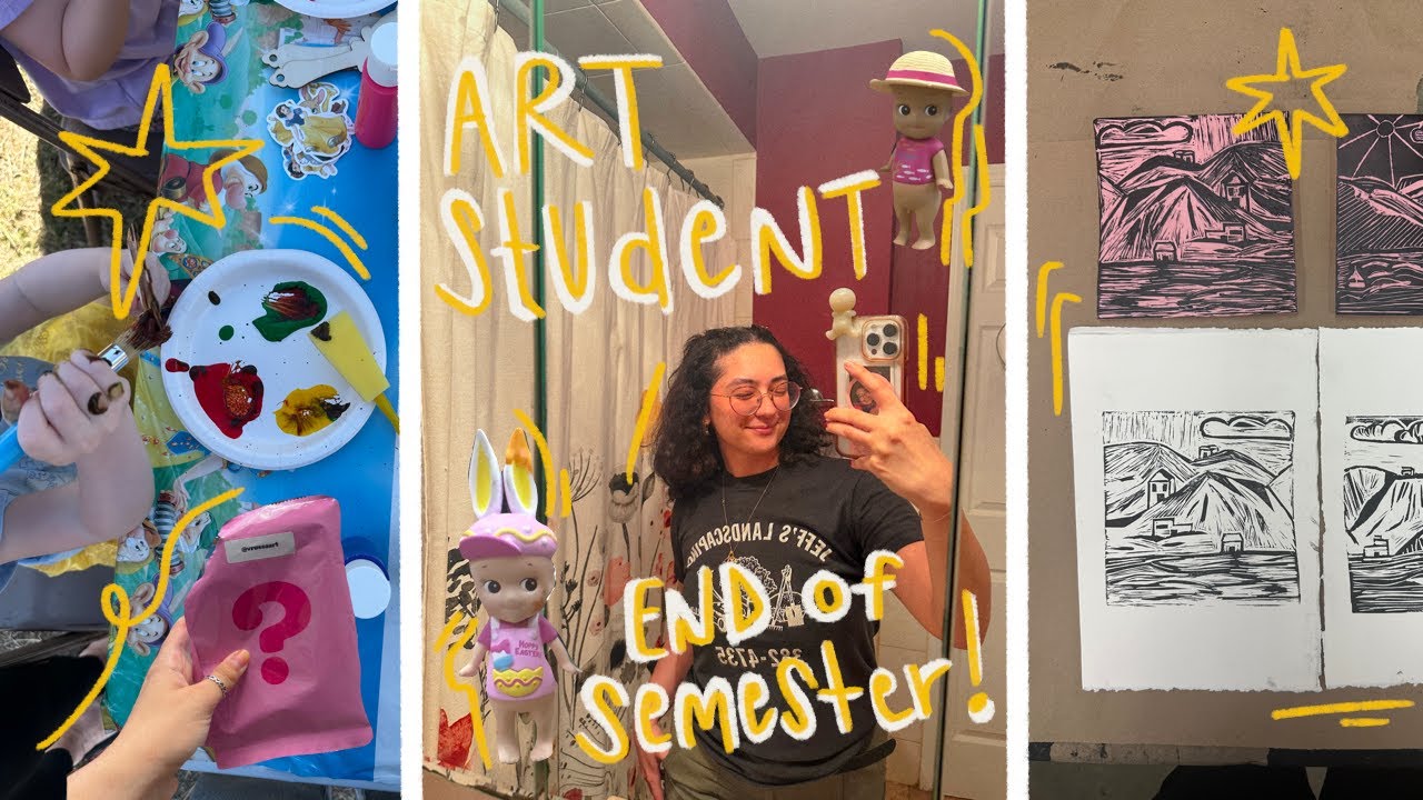 art school vlog: crafting, finals, struggling ✿ vrussoart