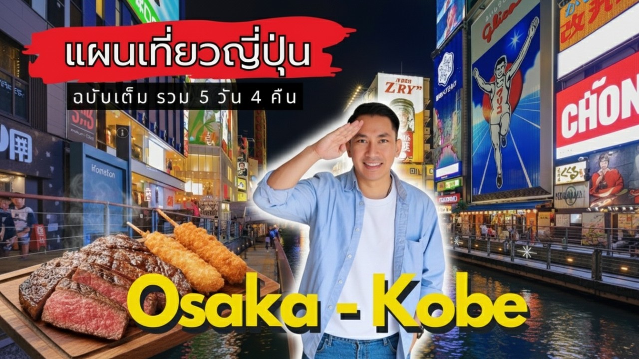 เที่ยวญี่ปุ่น โอซาก้า-โกเบ 5 วัน 4 คืน | กิน-เที่ยว-ช้อป จัดเต็ม! | NavigaTui In Osaka | 4K