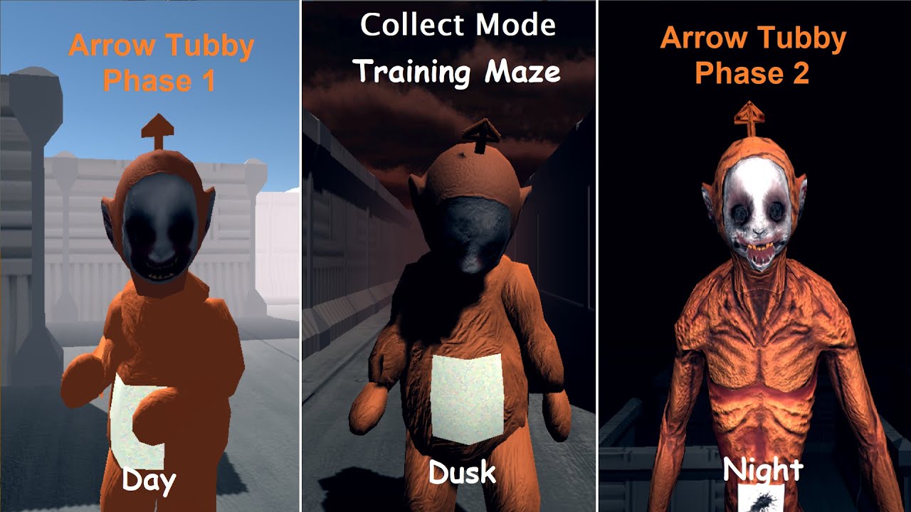 Slendytubbies: Growing Tension - Collect Mode | Training Maze (Day, Dusk, Night)