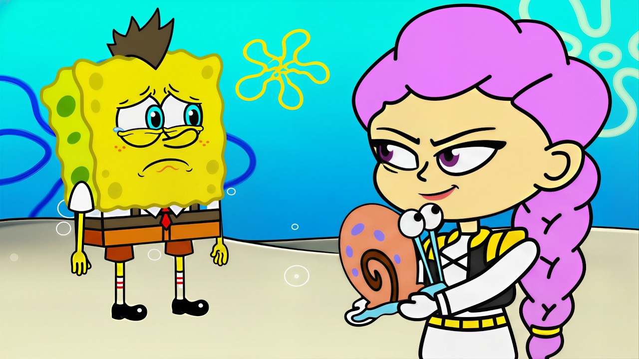 What happened to SpongeBob's Pet Gary?! KPop Demon Hunters Animation