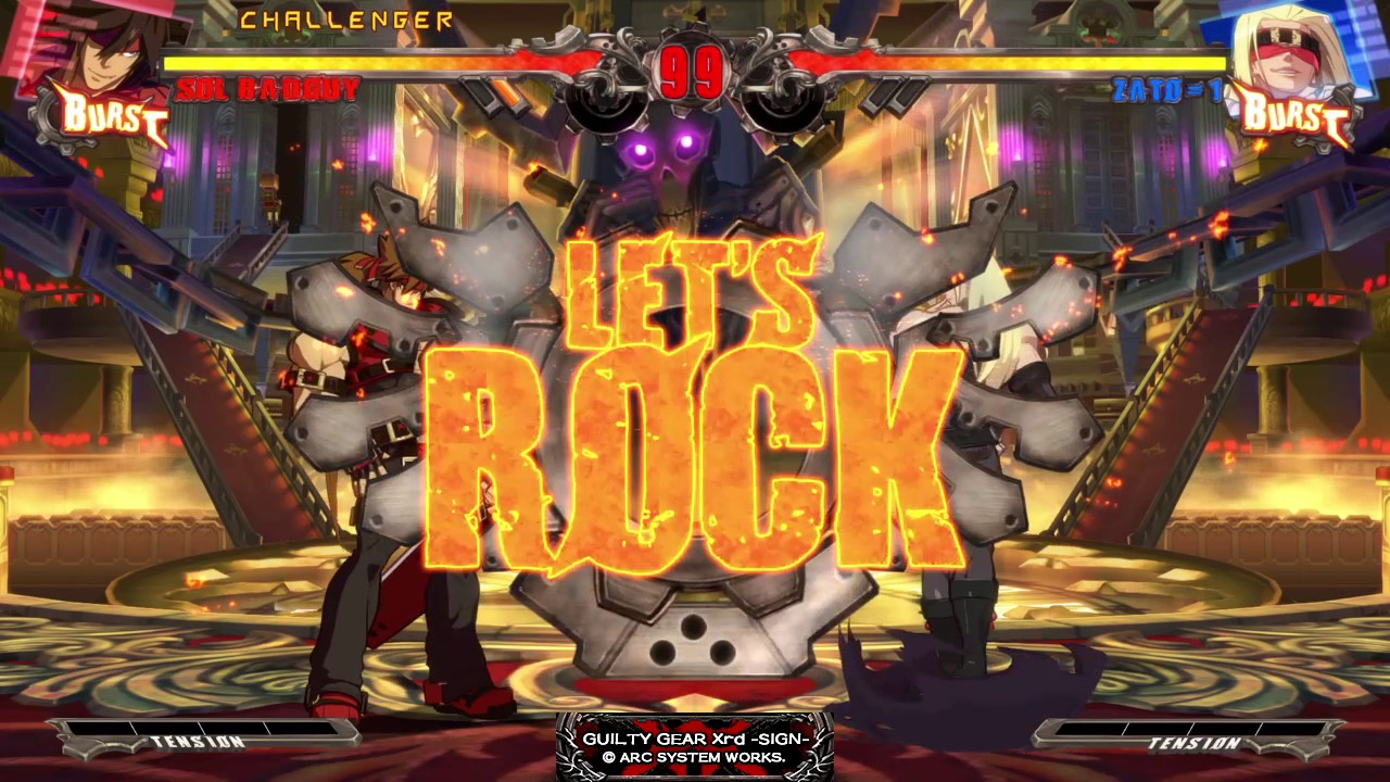 Guilty Gear Xrd -SIGN-  Zato-1 VS Sol Badguy
