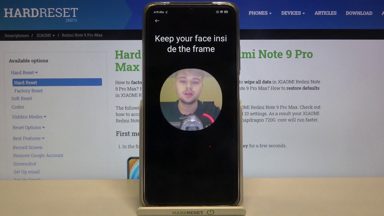 How to Set Up Face Unlock in XIAOMI Redmi Note 9 Pro Max &ndash; Add Face Recognition