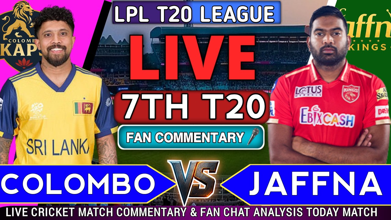 Colombo Kaps vs Jaffna Kings Live | CLK vs JK Live Score & Commentary | 7th T20 | LPL 2026