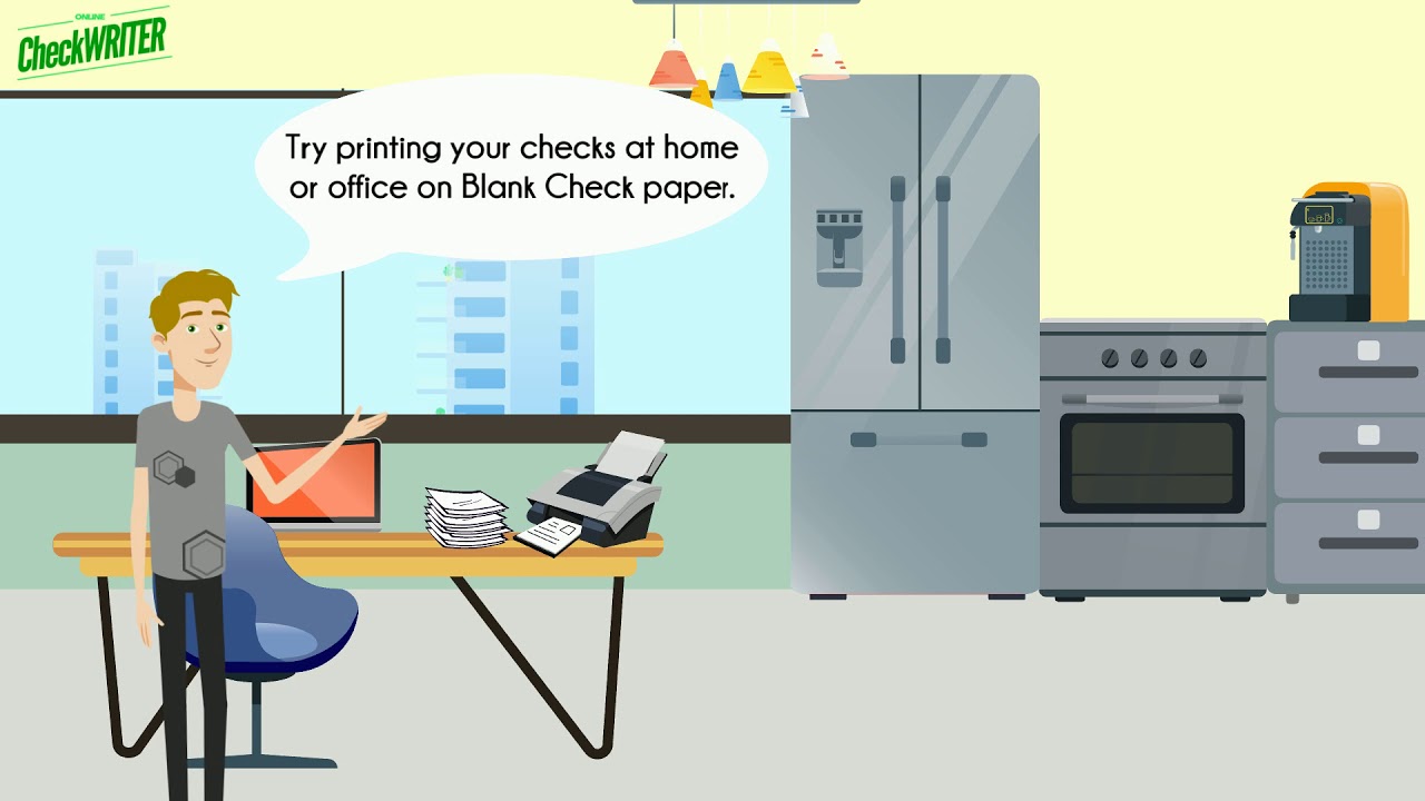 cheap checks order - Prints yourself independently on any printer on blank check paper.