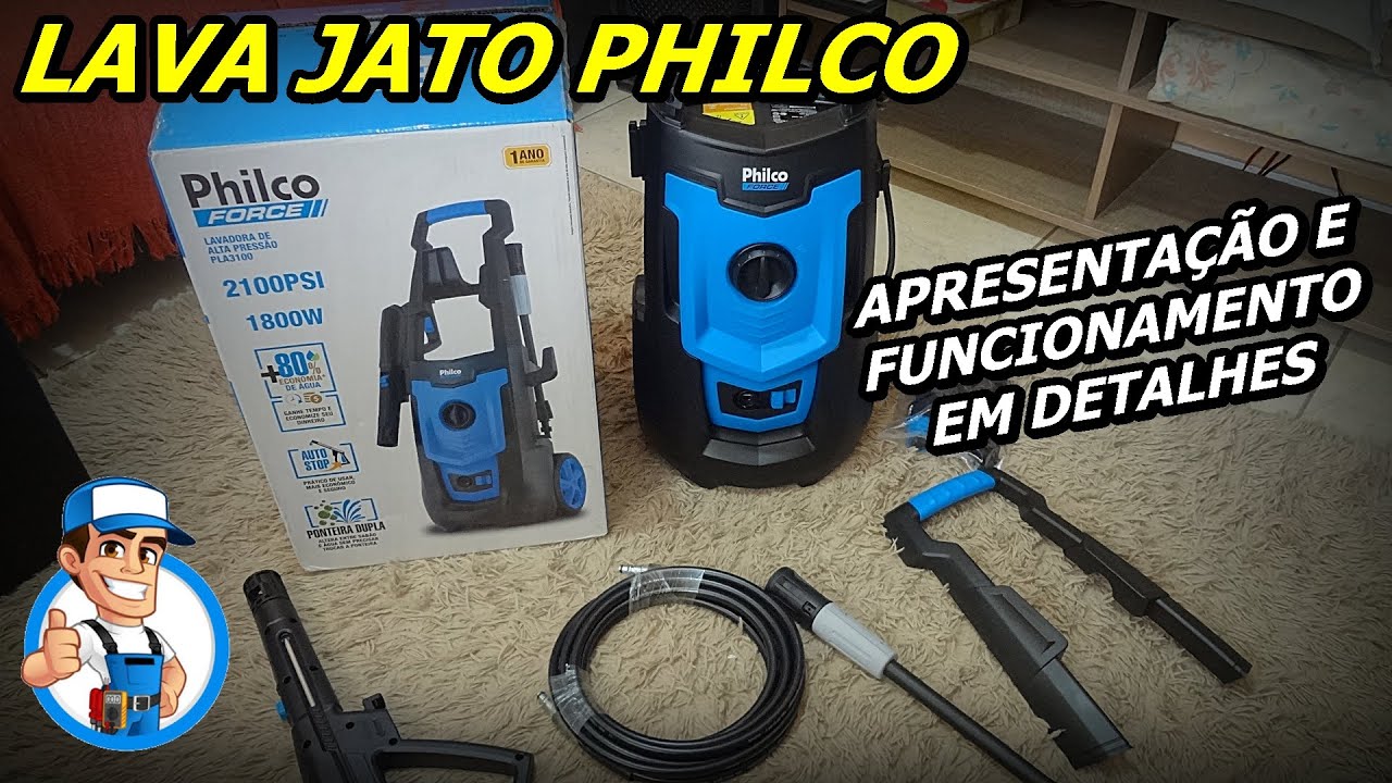 LAVA JATO PHILCO FORCE - Lavadora de Press&atilde;o Philco PLA3100 - COMPREI UMA VAP DA PHILCO - FVM