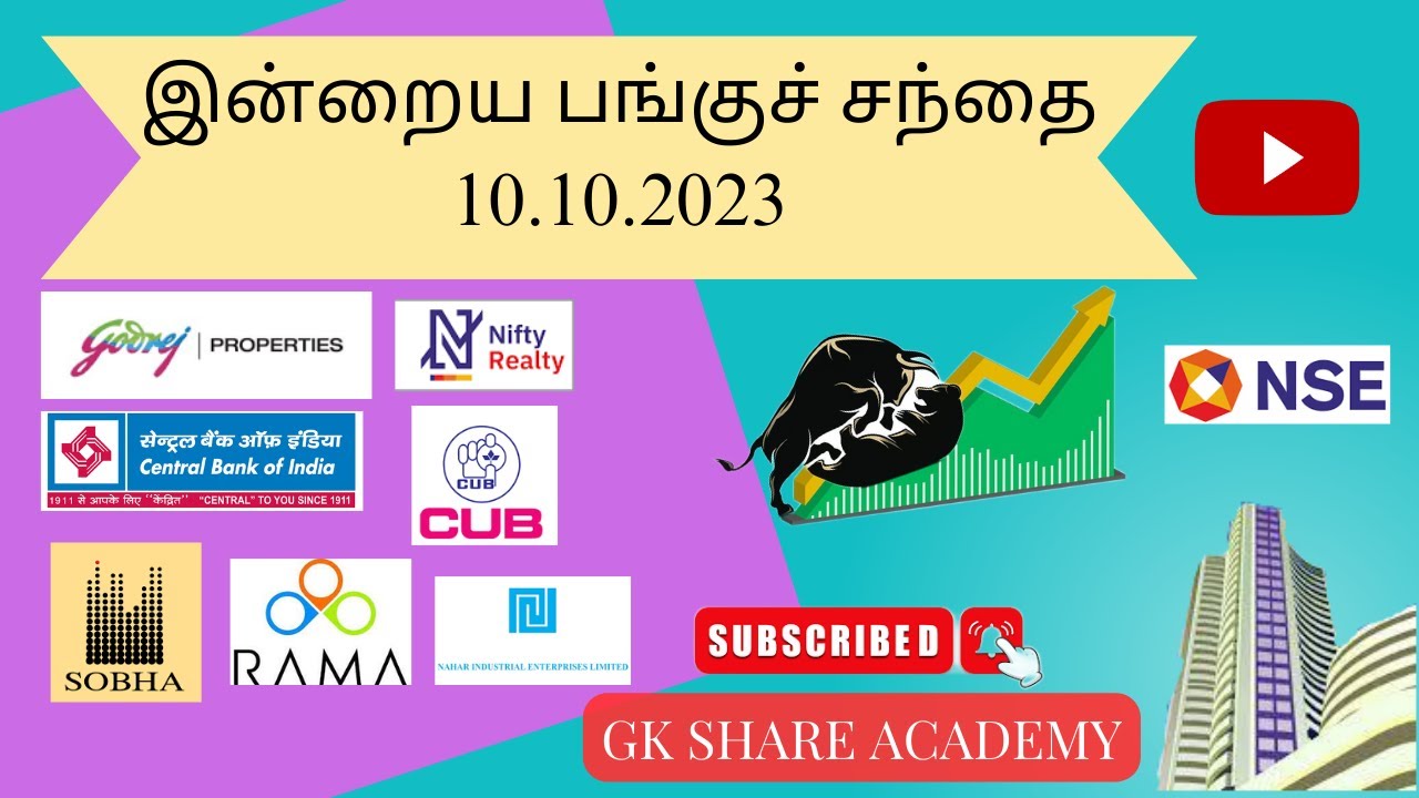இன்றைய பங்குச்சந்தை 10-10-2023 -GK SHARE ACADEMY