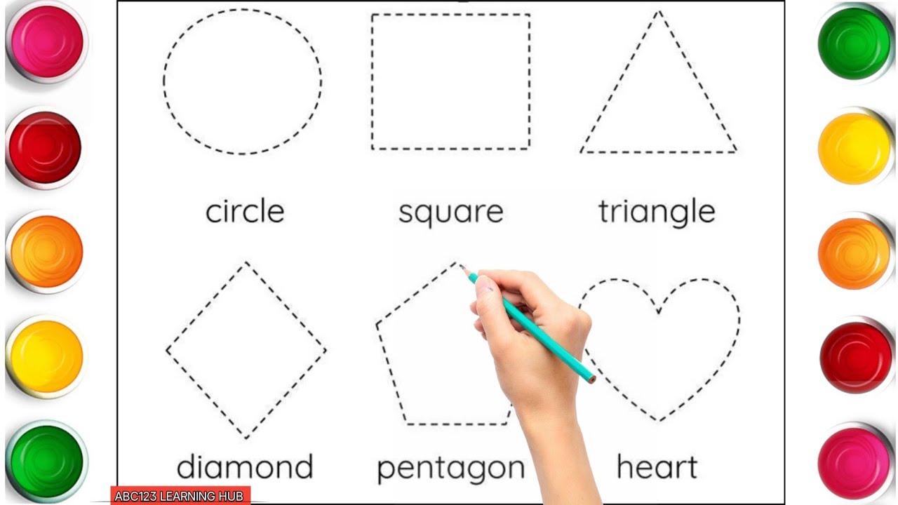 2D Shapes for Kids | Circle Square Triangle Rectangle | 2D Shapes Names & Learning Video
