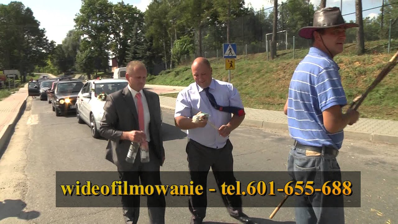 Przemęczany   szlabany - kamerzysta na wesele, Proszowice, Słomniki, Kazimierza Wlka