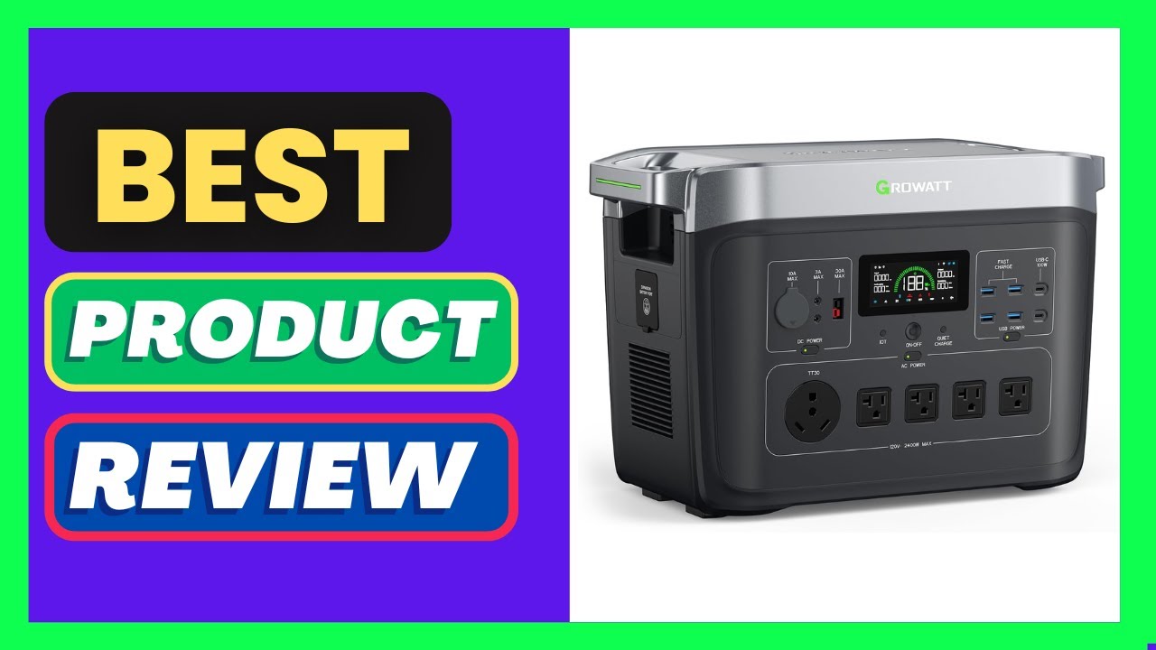 GROWATT Portable Power Station ，INFINITY 2000 Black