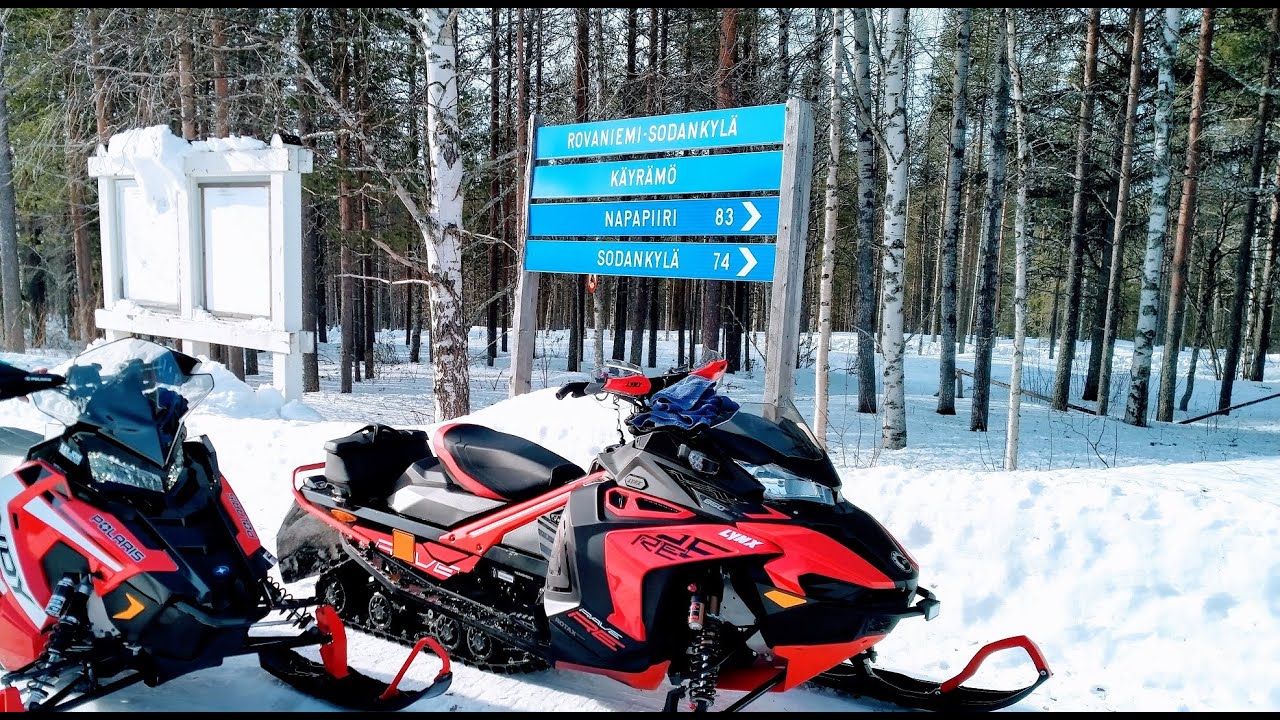 Moottorikelkkailua Luosto - Napapiiri 20.3.2022