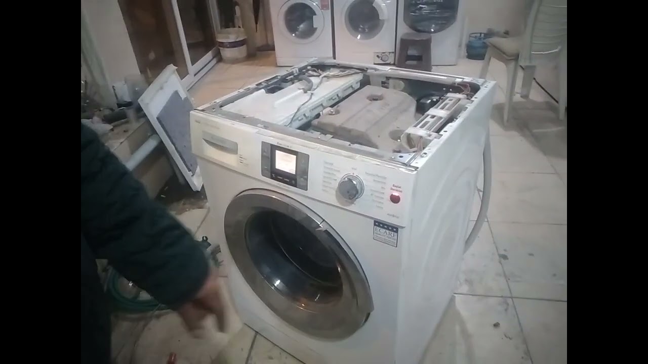 حل مشكلة غسالة اتوماتيك بوش خطاء F57 فيديو2