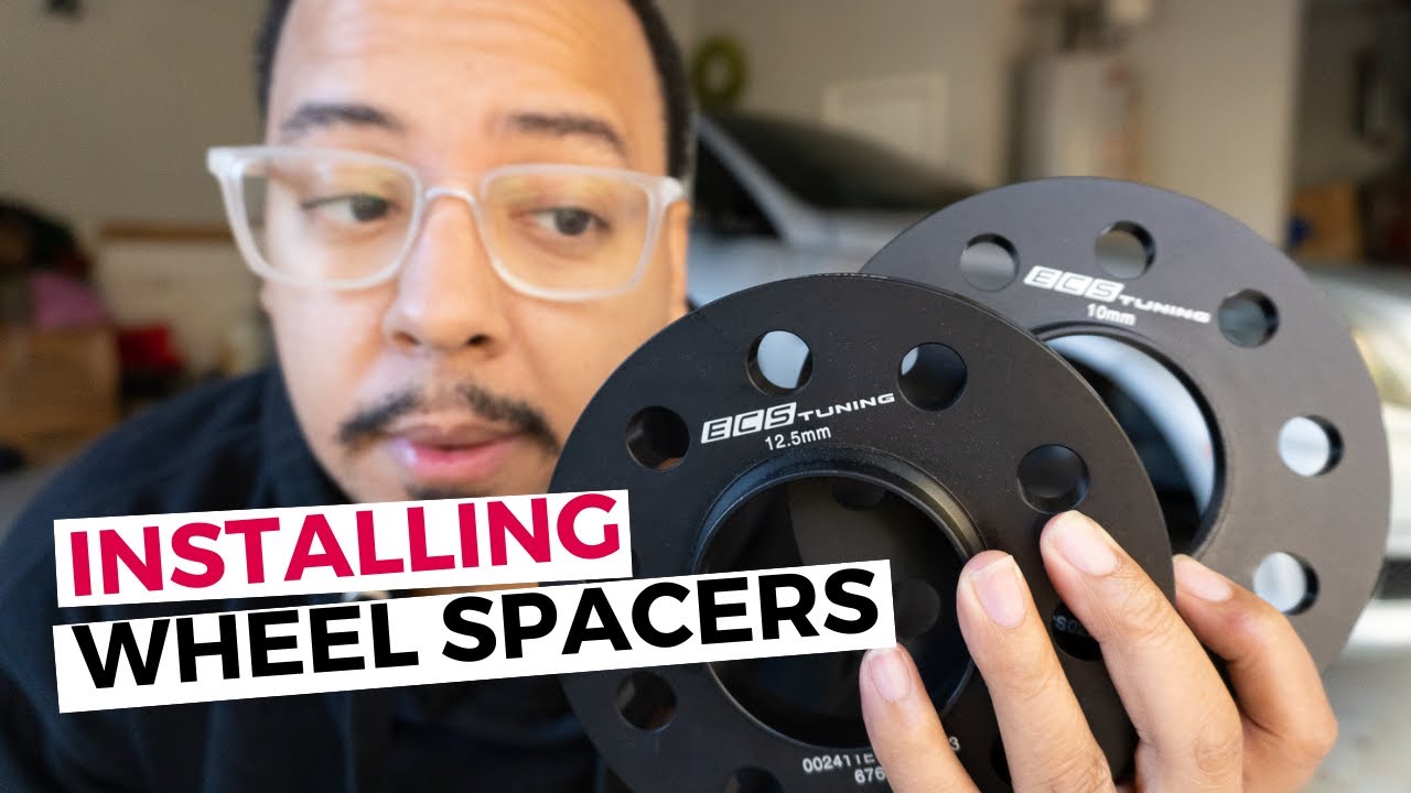 Wheel spacers before and after! Installing wheel spacers on Mercedes Benz E63 AMG with OEM Wheels.