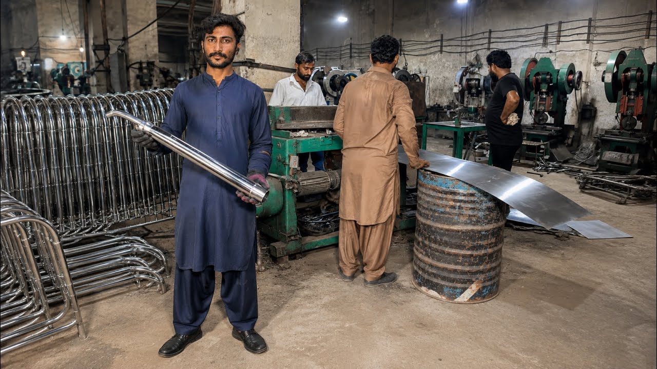 Complete Motorcycle Silencer Making Process, Honda70cc Parts in Pakistan