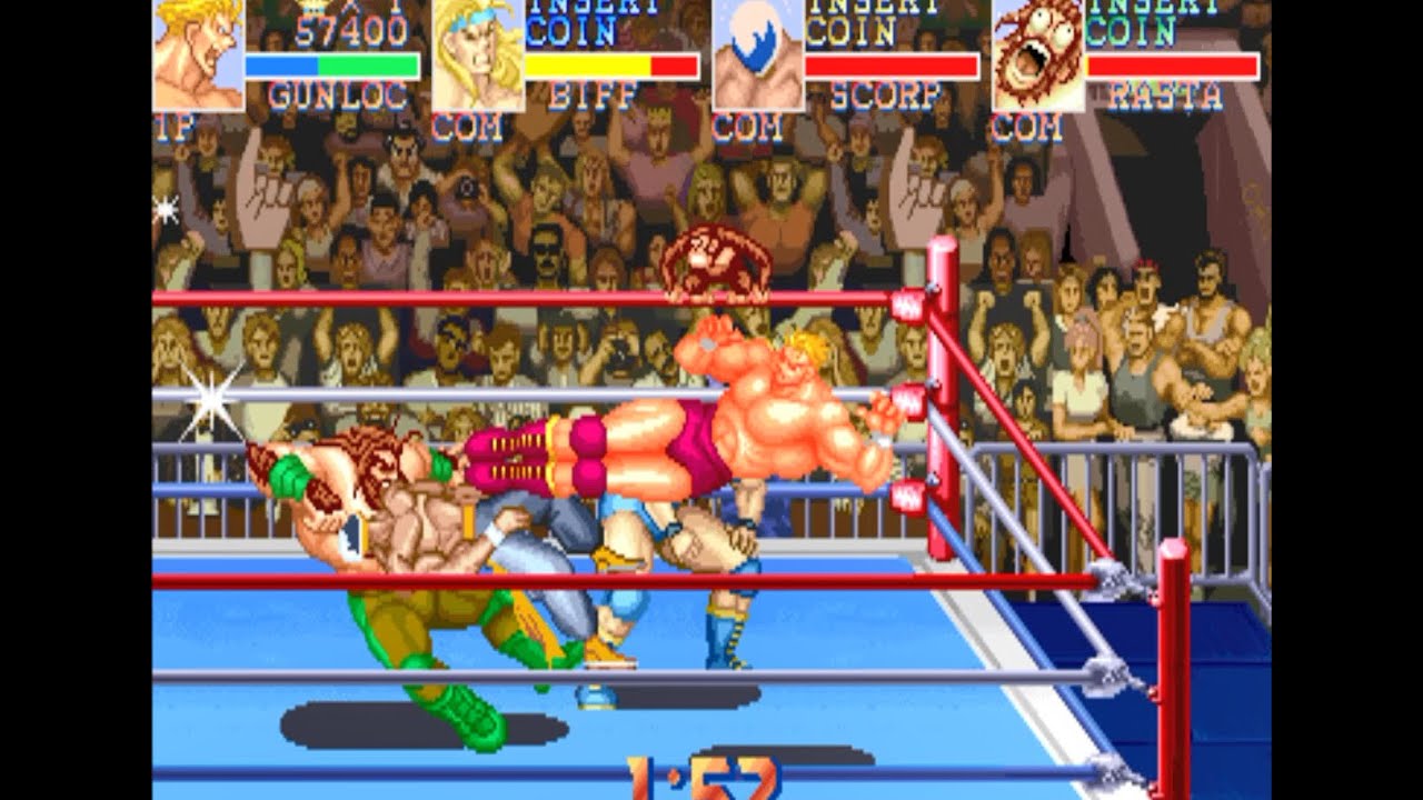 SATURDAY NIGHT SLAM MASTERS ( ARCADE ) THE HYPER CANNONS - FULL GAME - NO LOSS MATCHES
