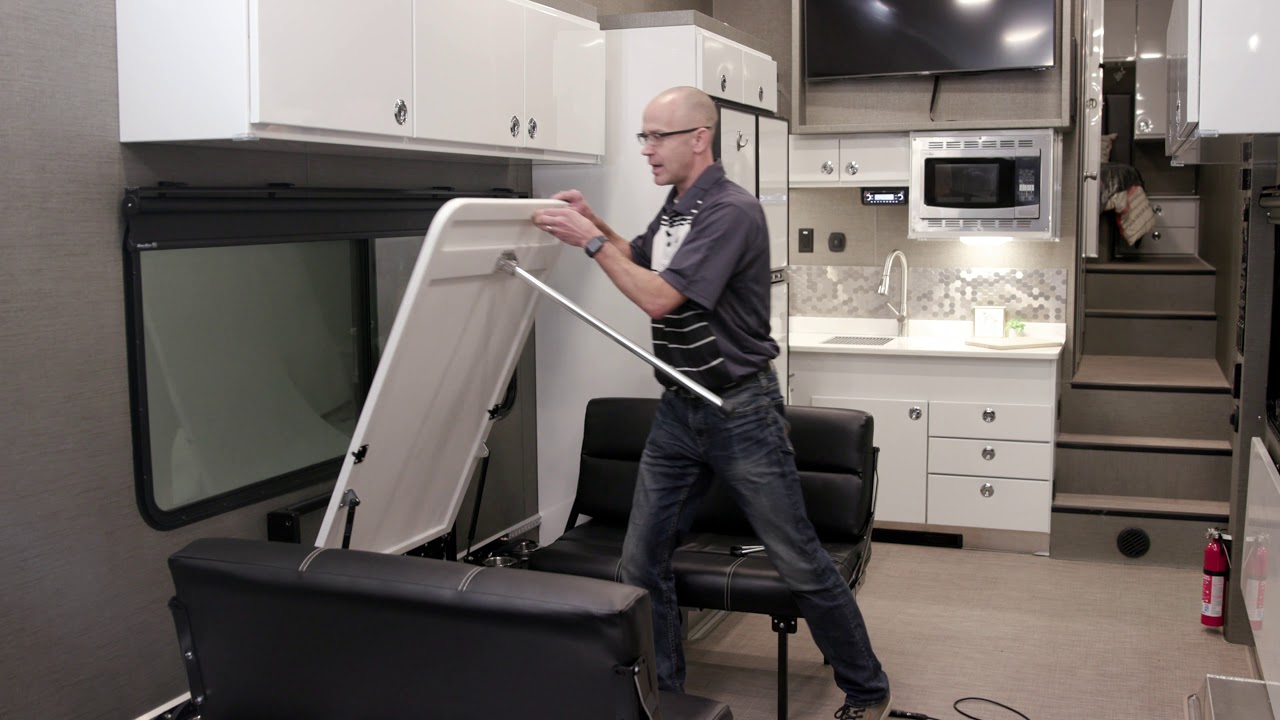 ATC Toy Hauler Features Tutorial:  Dinette with Fold Up Table
