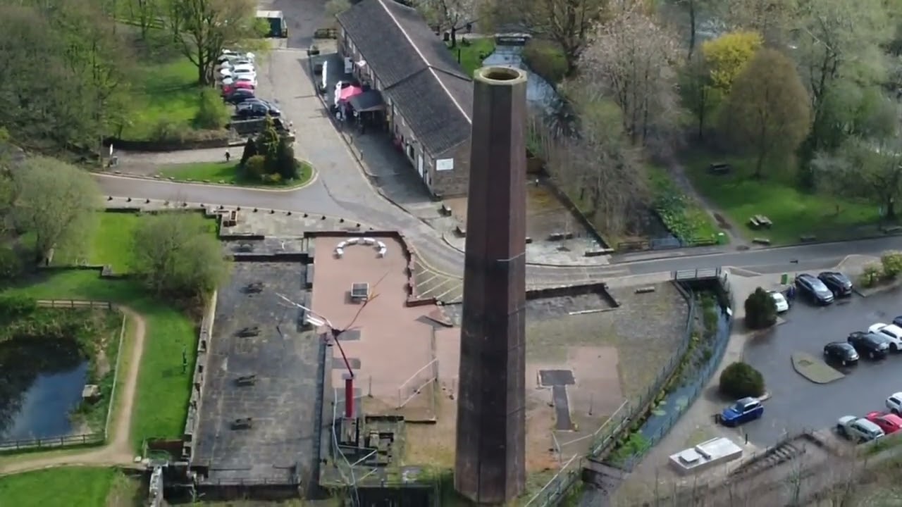 Burrs Wood Country Park Drone view #park #Bury #drone #caravanclub #manchester #camping #industrial