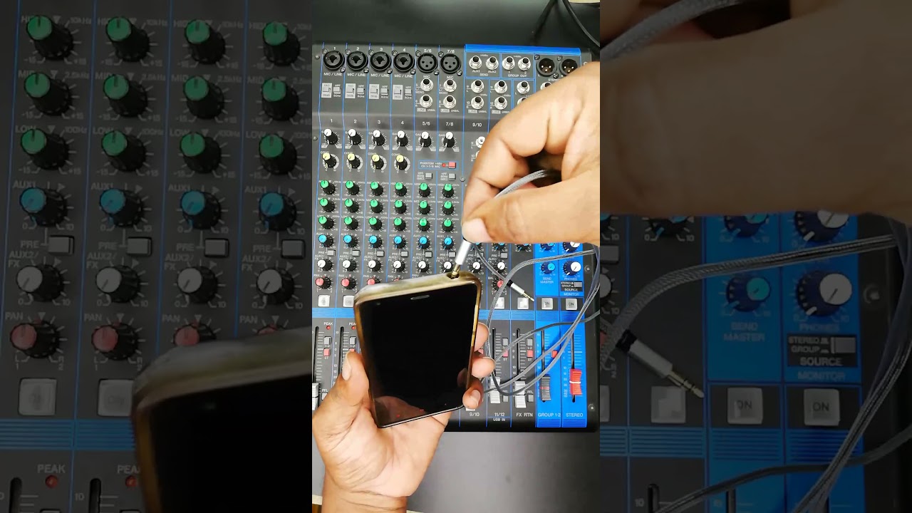How to Connect 3.5mm aux to Mixer using mono pin connector #shorts