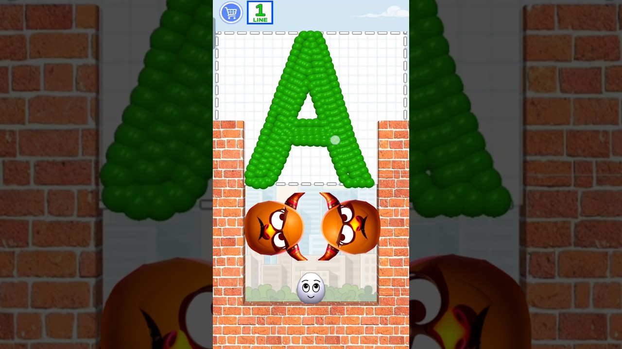 Draw to Smash Letter A #shorts #drawtosmash #gamingshorts #satisfying #asmrvideo #funny #alphabet