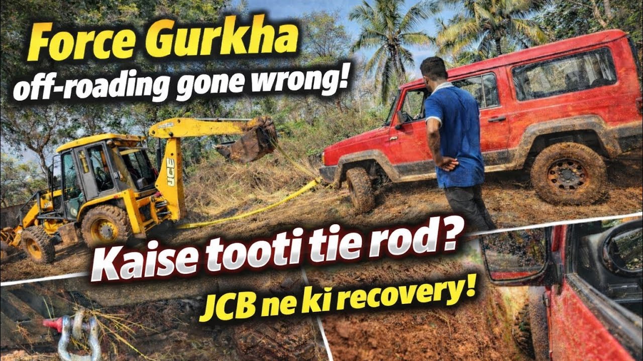 Gurkha Off-Roading Gone Wrong | Never Do This! Tie Rod Fail and Diff. Lock Explained | JCB Recovery!