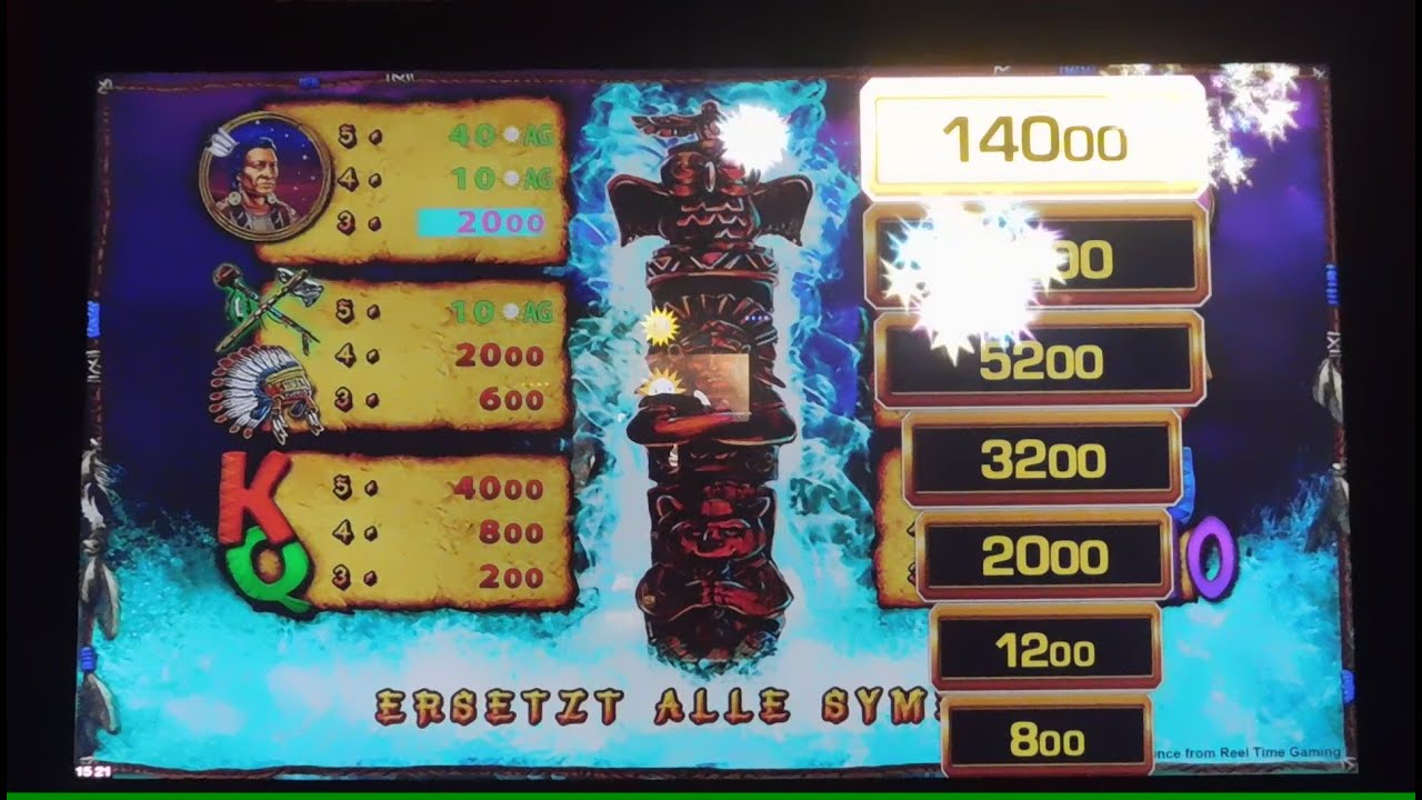Totem Chief Plus Risikospiel am Geldspielautomat auf 4&euro; Fach! Merkur Magie Tr5 Spielhalle