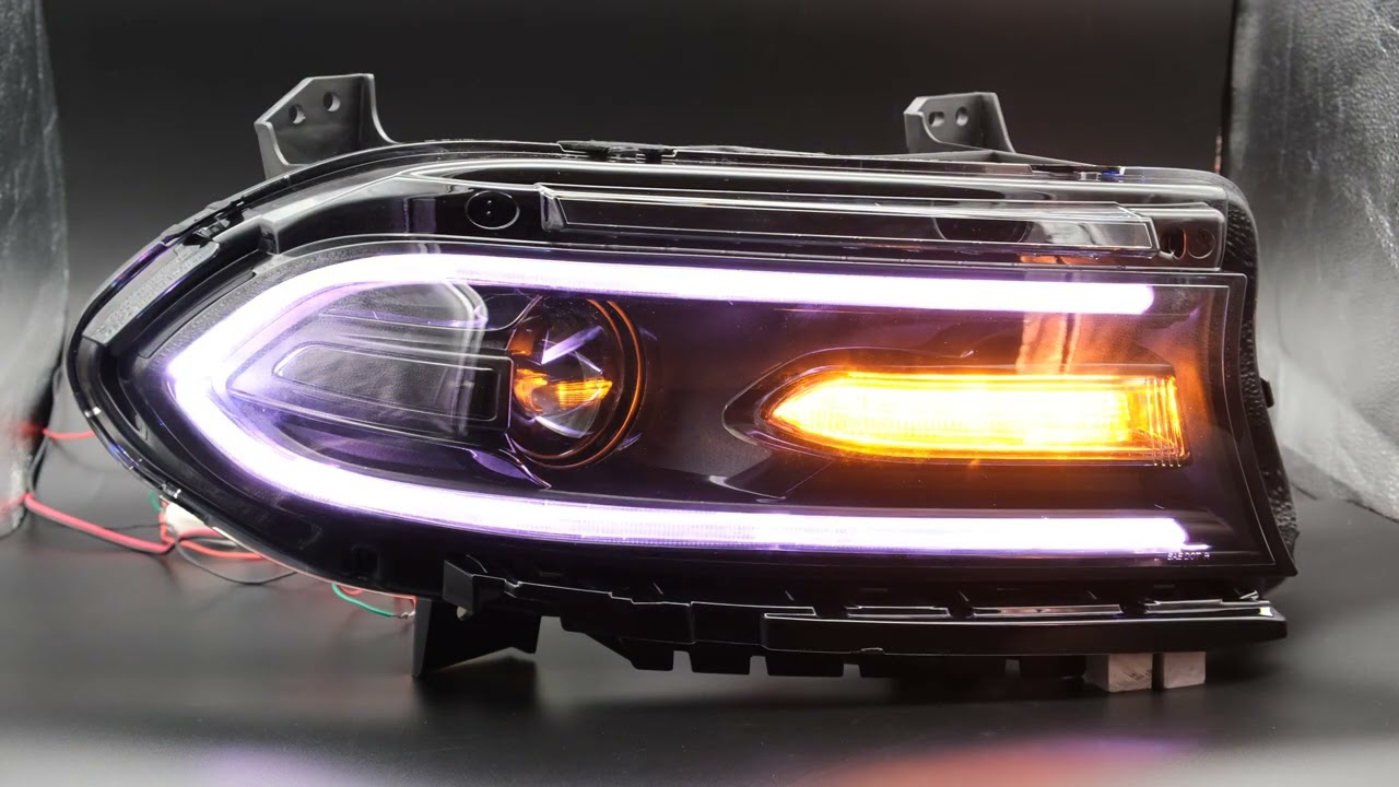 VLAND RGB LED Headlights For 2015-2023 Dodge Charger Halogen Models