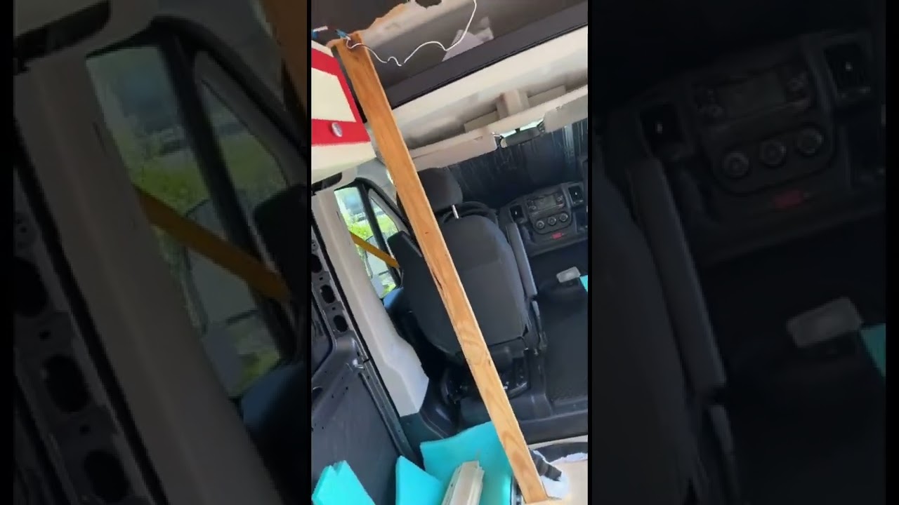 Repurposing old pallet wood for van building 😂 