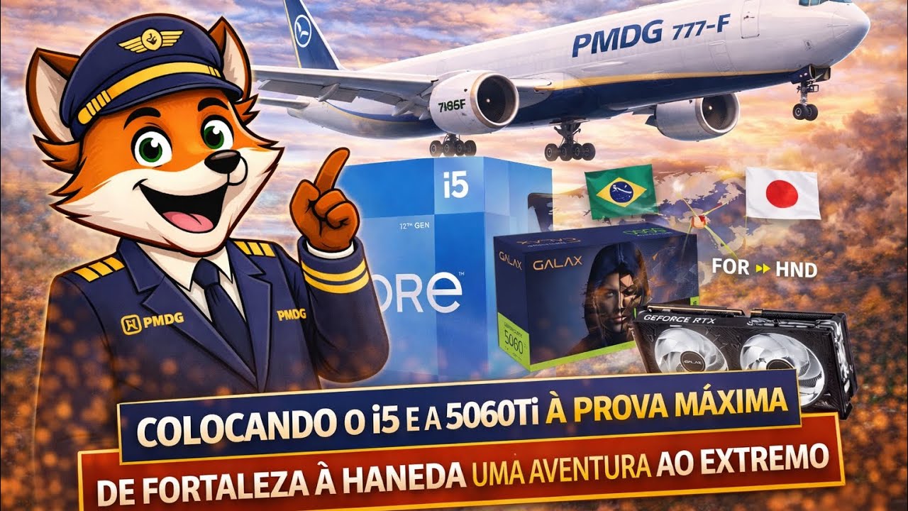 VAMOS DE LONG HAUL i5 12400F + 5060Ti 16GB FORTALEZA - HANEDA PMDG 77F
