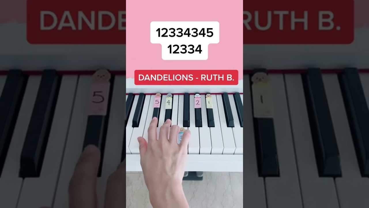 Dandelions - Ruth B. (Piano Tutorial) #easypianotutorial #pianobeginner #dandelionslyricsruthb
