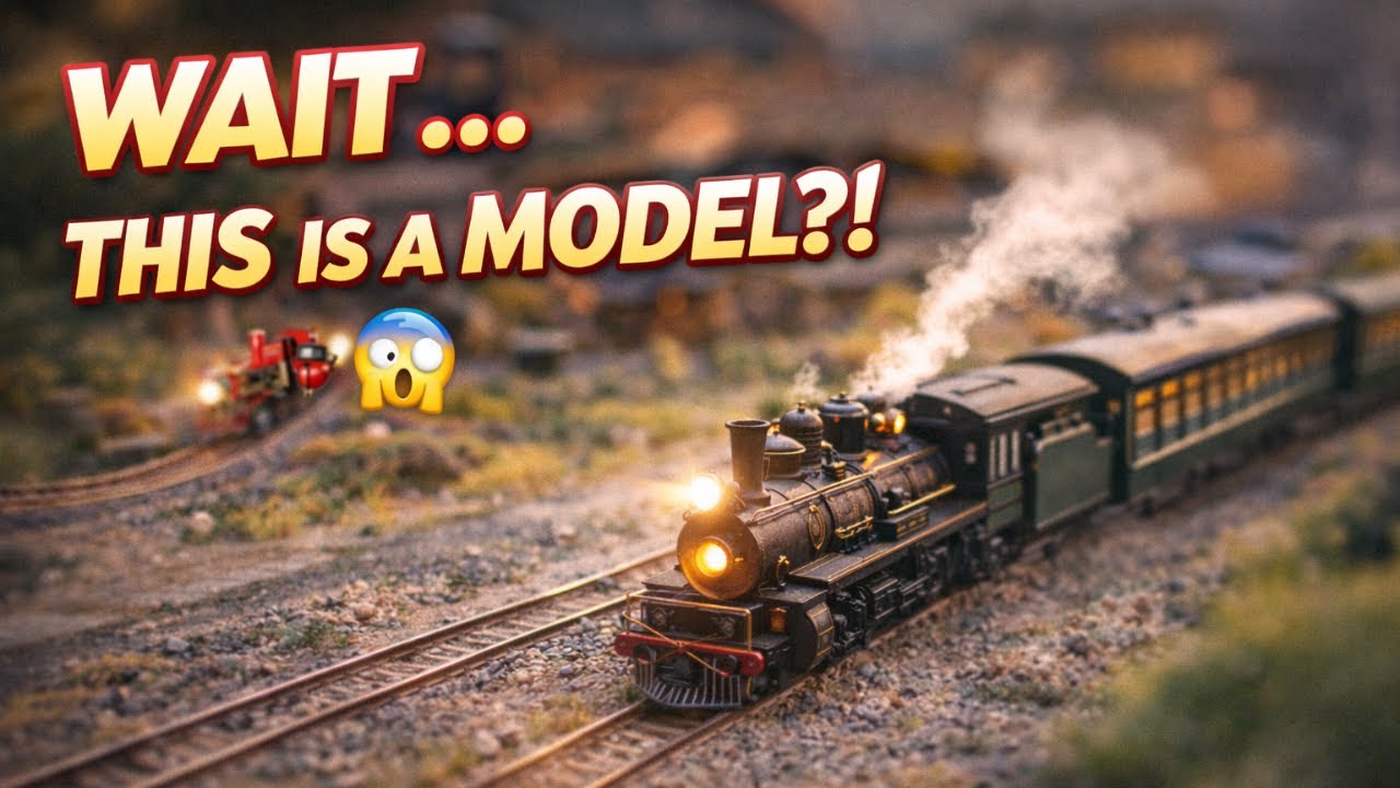 You Won’t Believe This is a Model Steam Train Set 🚂♨️ Tilt-Shift Miniature World in Motion
