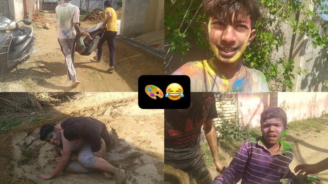 Vahiyad tarikhe se kheli gyi Holi 🎨😂❤️‍🔥#funny #vlog #holi 