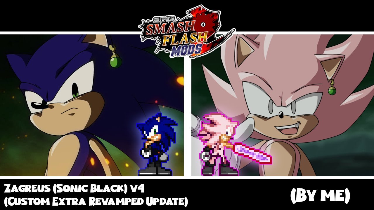 SSF2 Mods: Zagreus (Sonic Black) v4 (Custom Extra Revamped Update) (By Me)