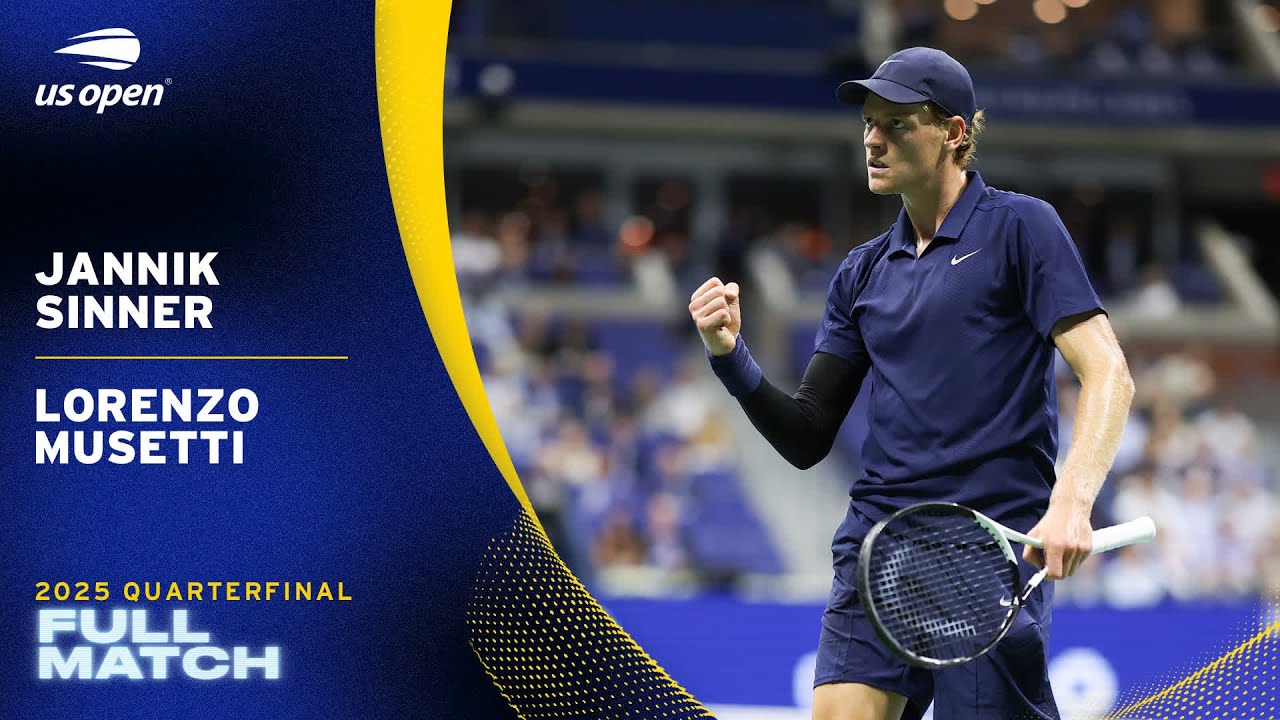 Jannik Sinner vs. Lorenzo Musetti Full Match | 2025 US Open Quarterfinal