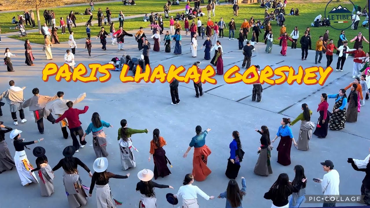 པེ་རིས་འཛོམས་པ་ཡག་མོ་ལྷག་དཀར་སྒོར་གཞས། Paris Lhakar Gorshey #paris #tibetan #lhakargorshey #france 