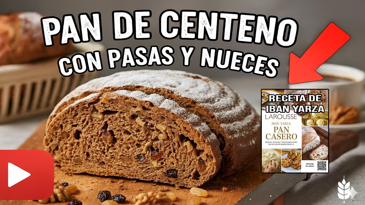 PAN de Masa Madre De CENTENO con Pasas y Nueces 🍞 (Receta de Iban Yarza)