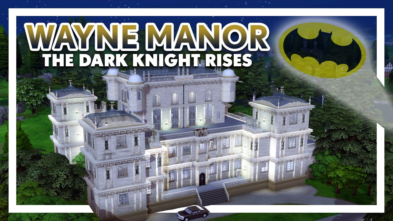 Wayne Manor & BATCAVE | The Dark Knight Rises | Sims 4 Build (Batcave with CC)