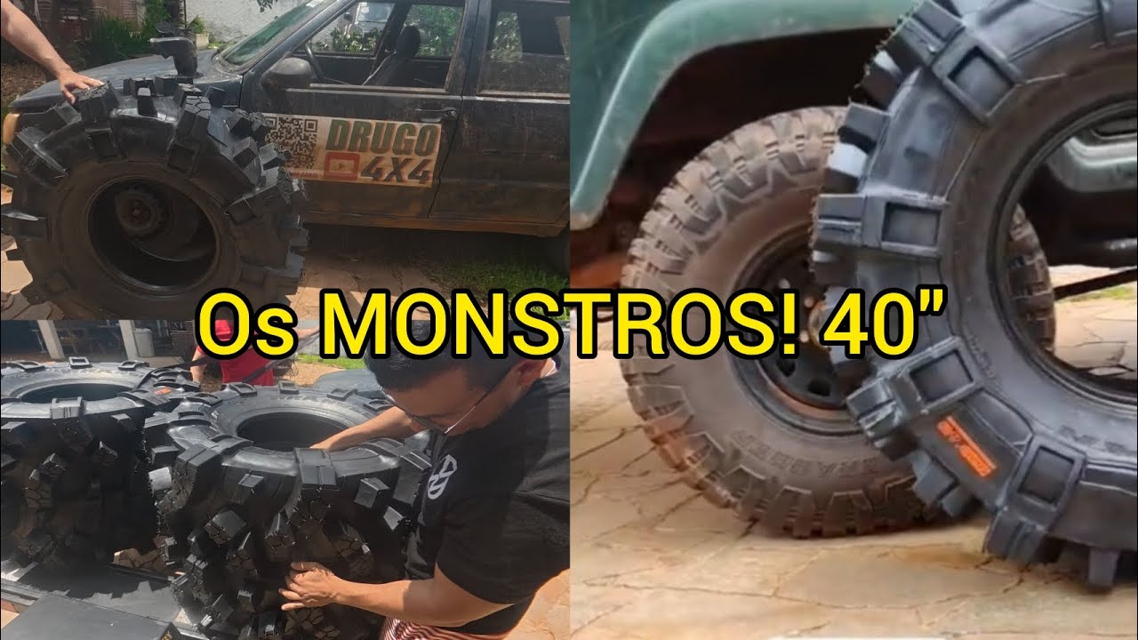 Chegaram os MONSTROS! Pneus 37/40 para o Troller Preto Bruto – Genius Tire + Extreme Offroad!