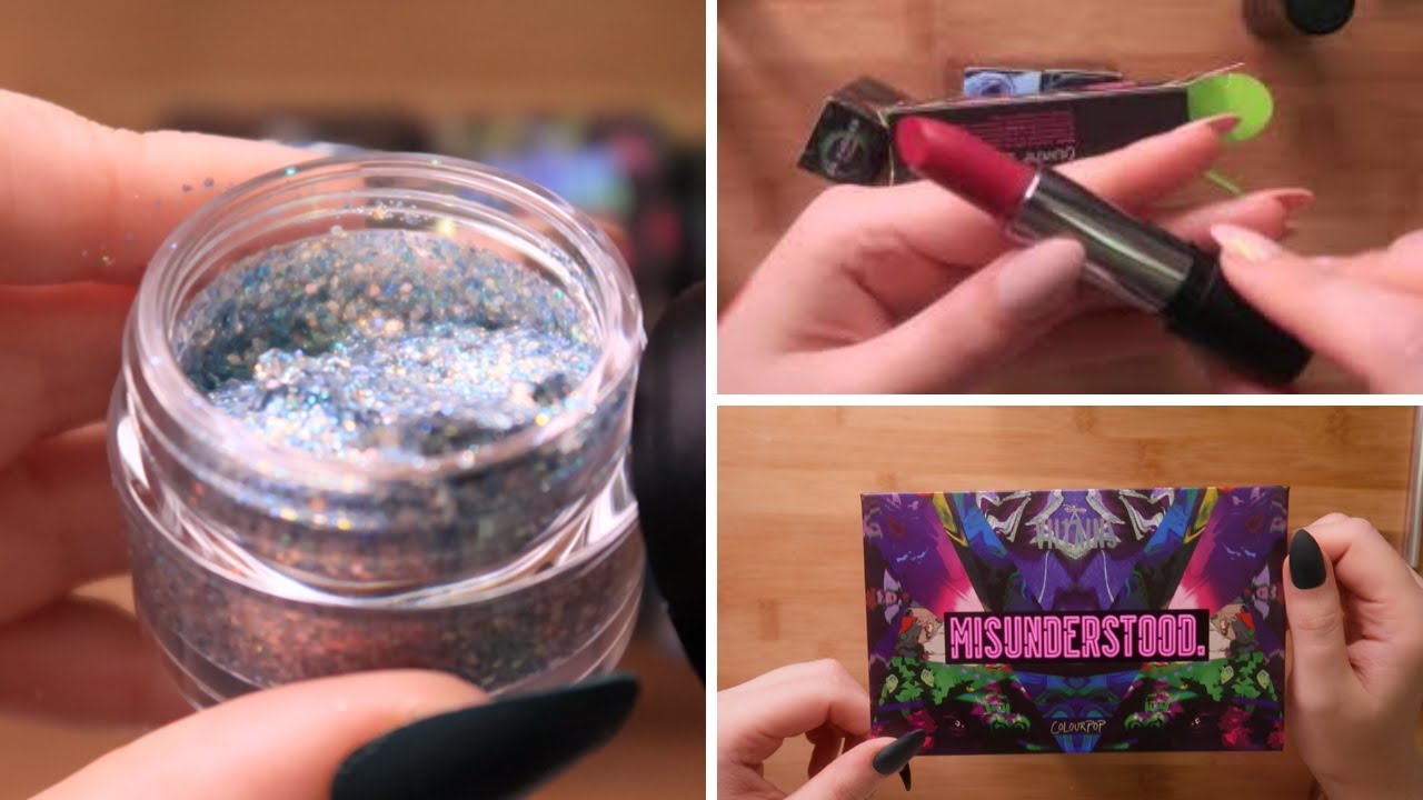 ASMR ColourPop x Disney Villains Collection (long video)