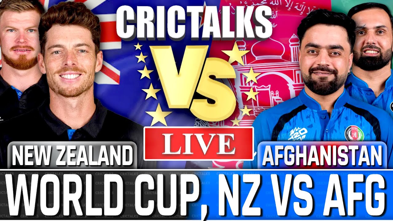🔴 Live: NZ vs AFG, World Cup, Cricket Live Score Commentary, Live Match Today, 2nd Innings