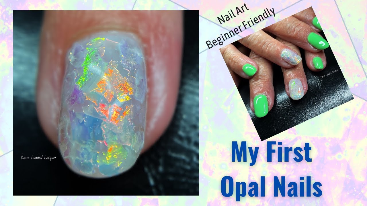 EASY Opal Nails Using Gel Polish & Flakies | BEGINNER Nail Art | Madam Glam & Vettsy