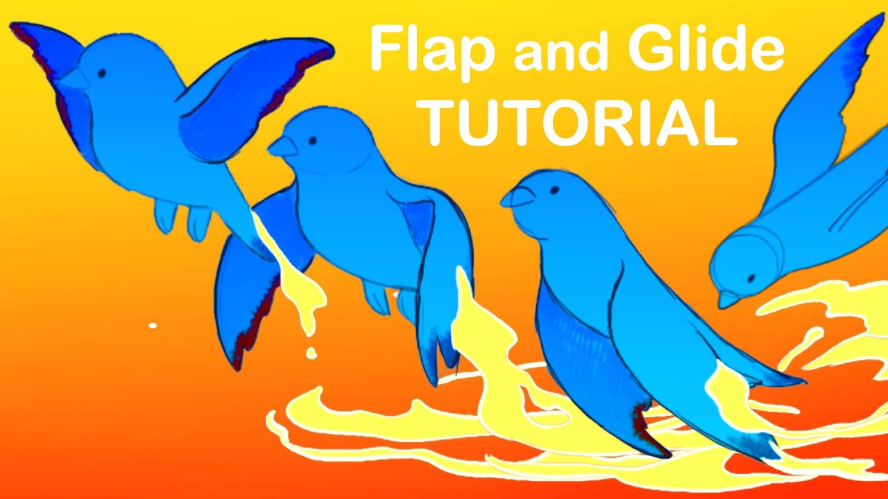 Bird FLAP AND GLIDE Animation Tutorial