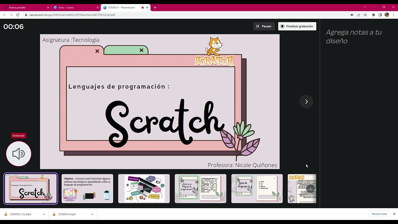 CANVA - Cómo grabar tu voz en una presentación de Canva.