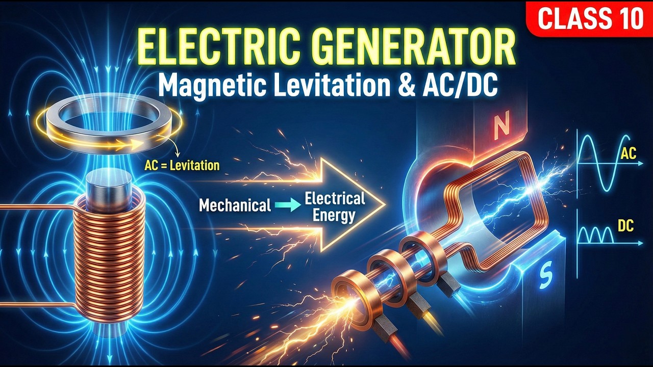 Electric Generator, AC & DC, Magnetic Levitation | Class 10 SSC 2026 | Electromagnetism Part 7