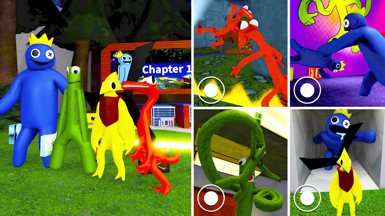 ORANGE YELLOW BLUE GREEN GOT CAUGHT in RAINBOW FRIENDS | ROBLOX | Chapter 1 #rainbowfriends #roblox