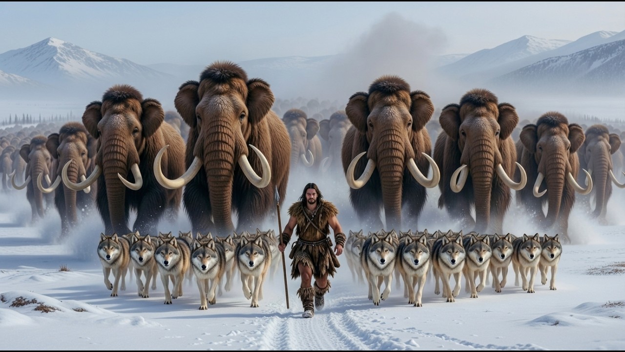 Life Millions of Years Ago Defending Wolf Pups from a Mammoth Stampede 🐘🐺