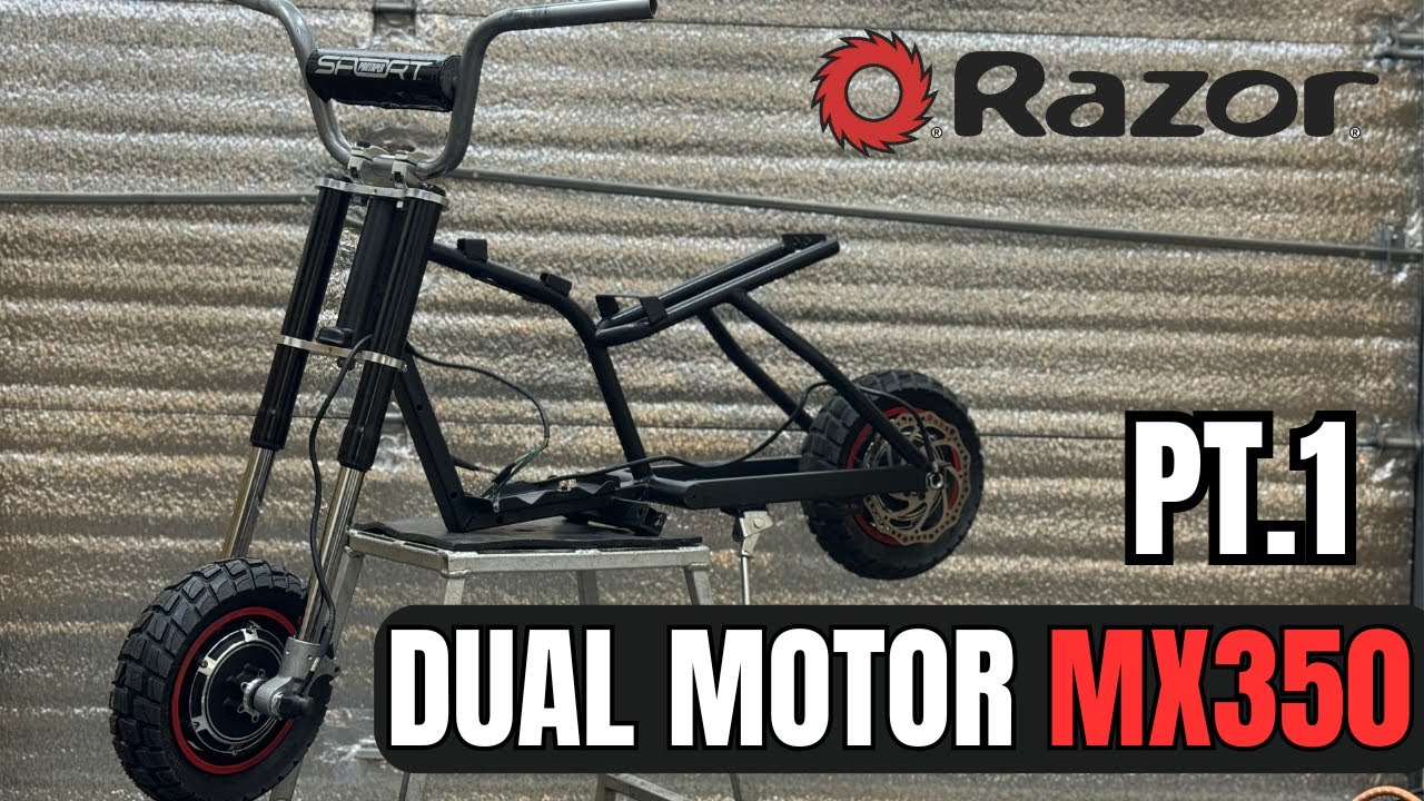 Dual Motor Razor MX350 Build Part 1 - OCTOBER GIVEAWAY