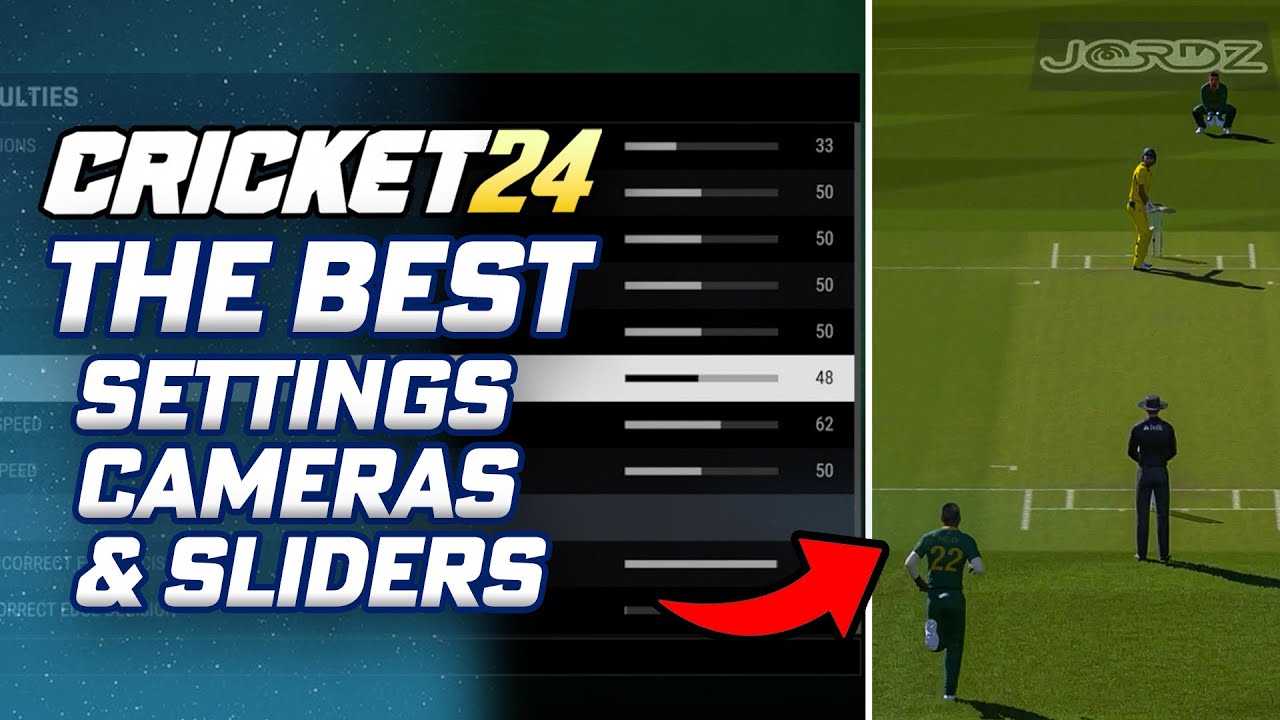 Cricket 24 - My Gameplay Difficulty / Camera & Slider Settings