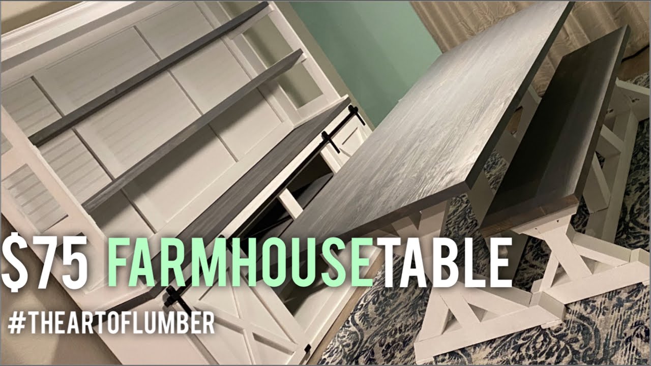 HOW TO BUILD FARMHOUSE TABLE EASY AND CHEAP