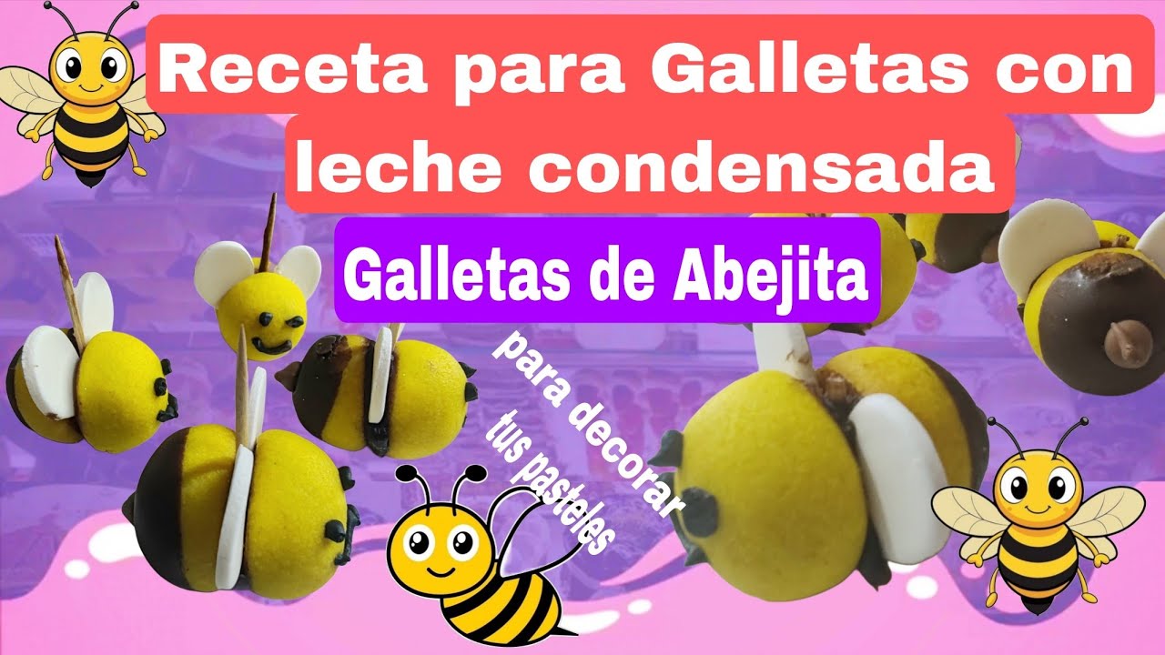 Receta para Galletas con leche condensada/galletas de Abejita/para decorar/super fácil 