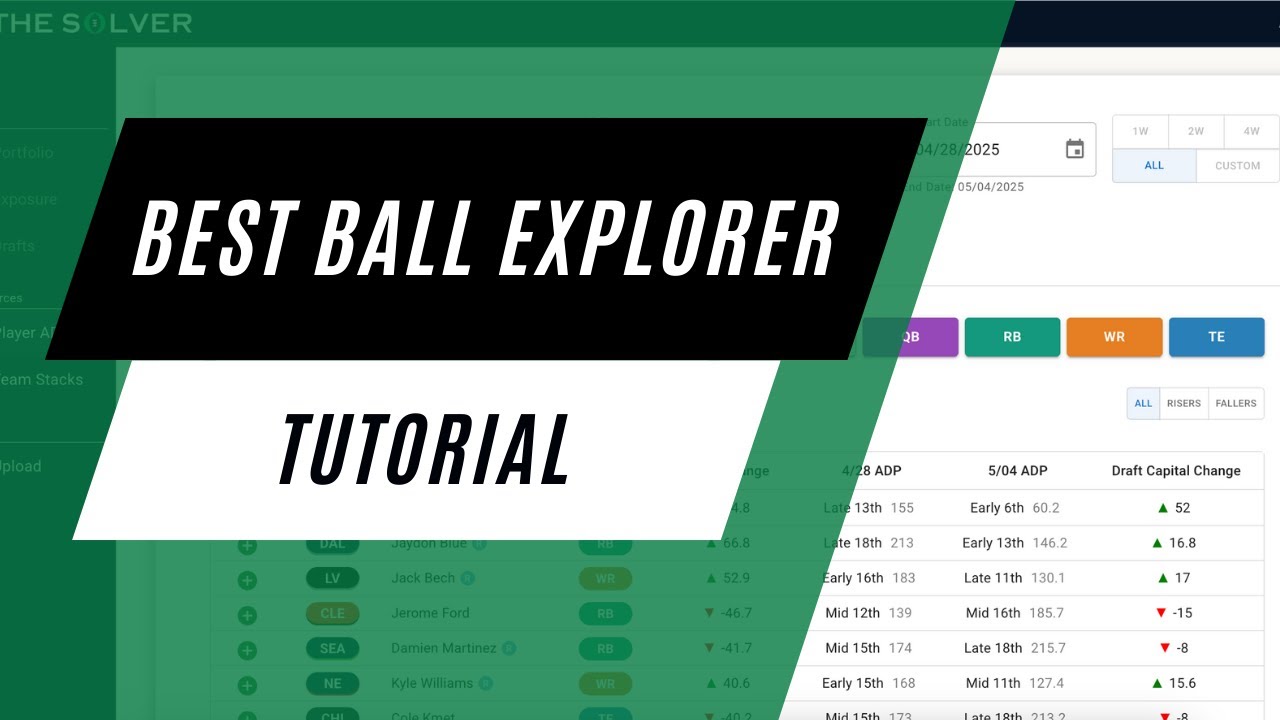 Best Ball Explorer - Tutorial
