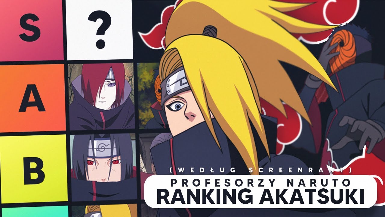 Profesorzy Naruto: Wszyscy członkowie Akatsuki od najsłabszego do najsilniejszego